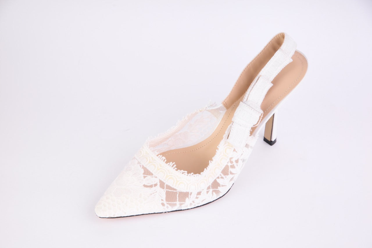 Dior J'Adior Slingback Pump White Lace