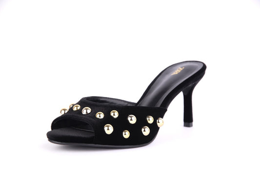 Zara Studded Peep Toe Stilleto