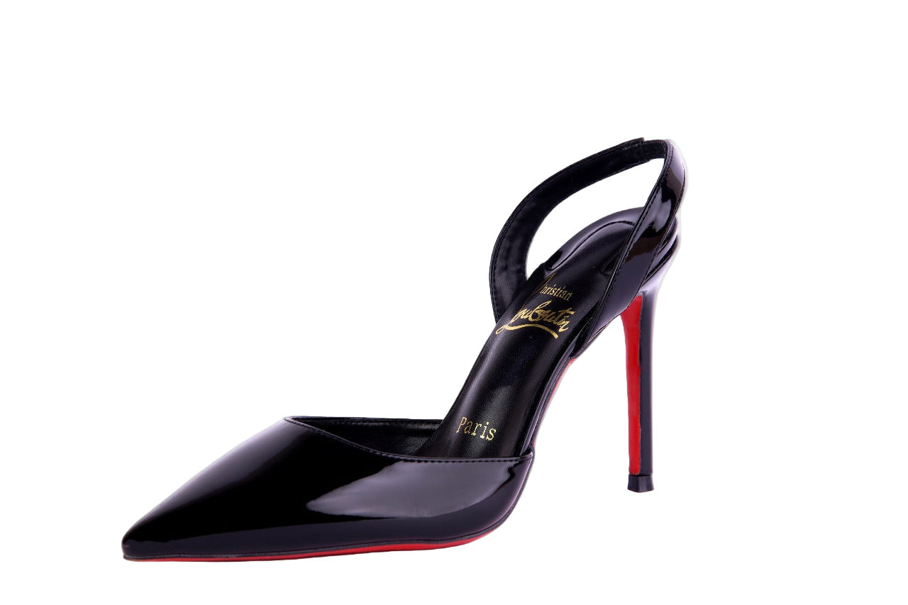 Christian Louboutin Apostropha Leather Slingback Pumps