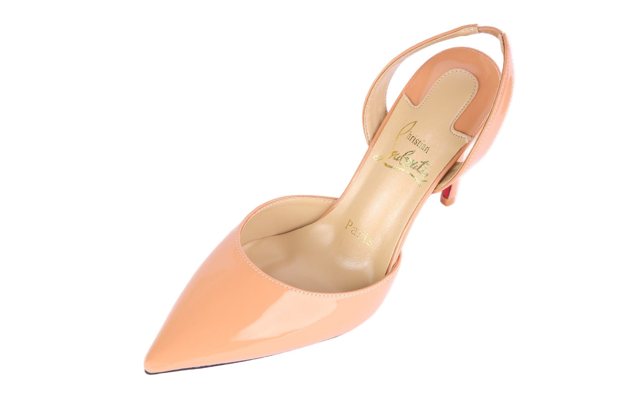 Christian Louboutin Apostropha Leather Slingback Pumps