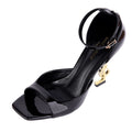 Saint Laurent Opyum Patent Leather Sandals