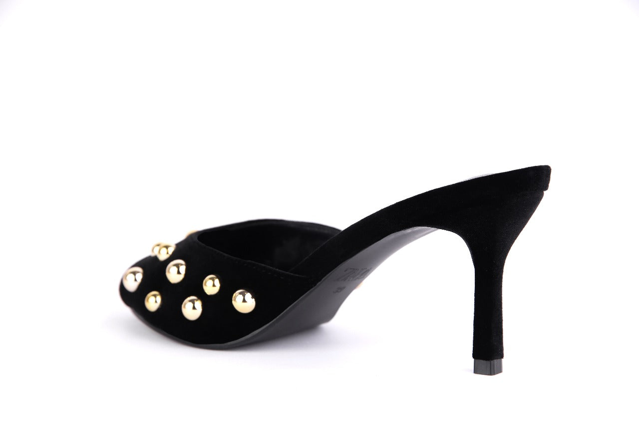 Zara Studded Peep Toe Stilleto