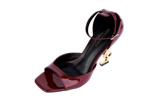 Saint Laurent Opyum Patent Leather Sandals