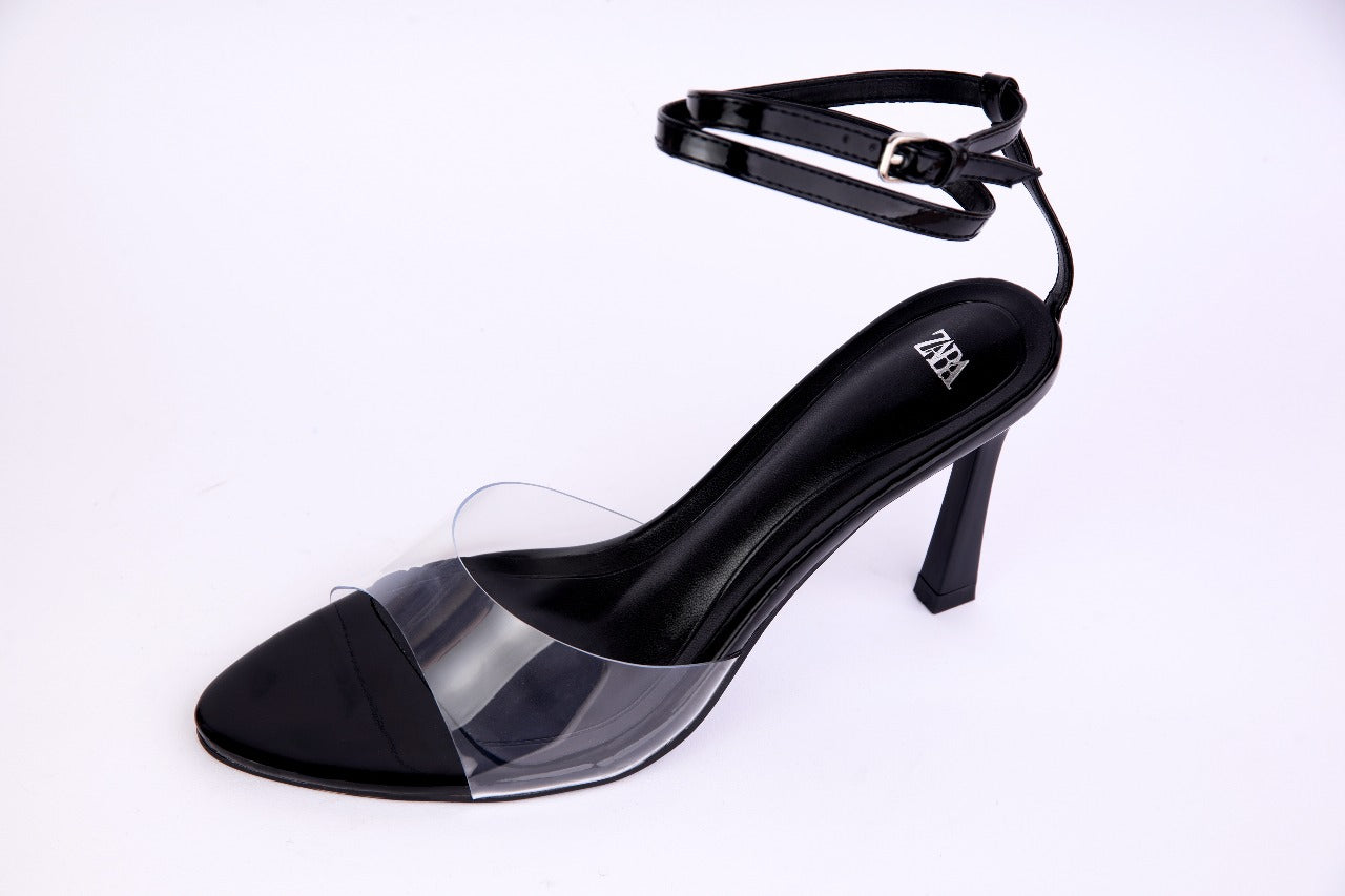 Zara Slingback Clear Heels